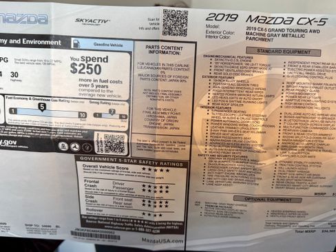 Used 2019 MAZDA CX-5 Grand Touring w/ GT Premium Package AWD/4WD image 14