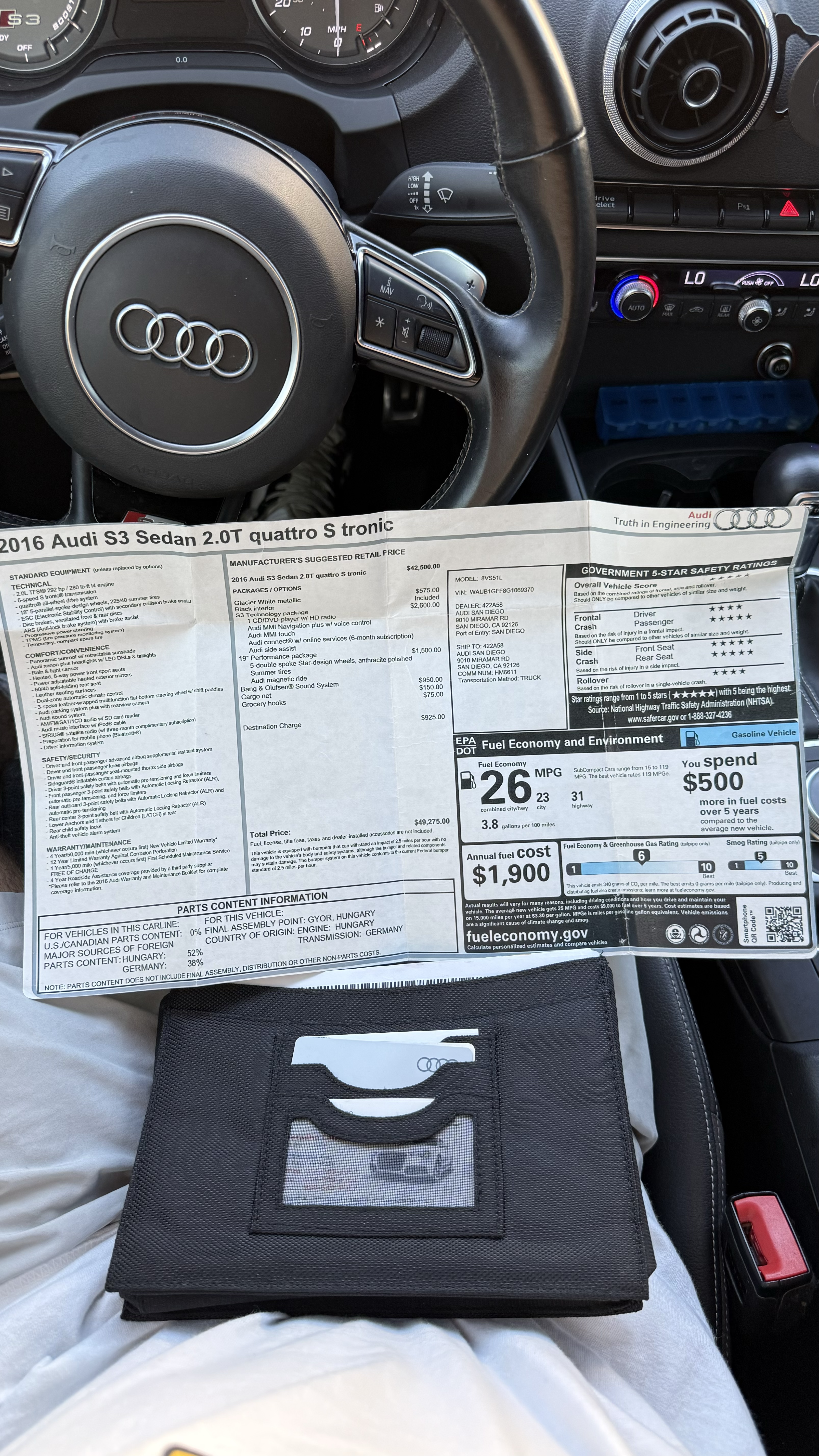 Used 2016 Audi S3 Premium Plus AWD/4WD image 8