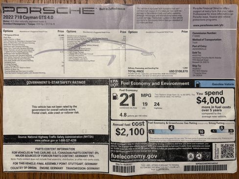 Used 2022 Porsche 718 Cayman GTS RWD image 22
