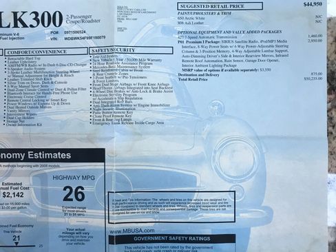 Used 2009 Mercedes-Benz SLK 300 SLK 300 Roadster 2D image 14