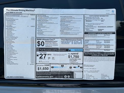 Used 2022 BMW X2 xDrive28i w/ Edition Package AWD/4WD image 4