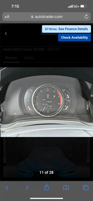 Used 2024 Lexus IS 500 w/ Special Appearance Package RWD image 8