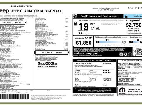 Used 2022 Jeep Gladiator Rubicon w/ LED Lighting Group image 32