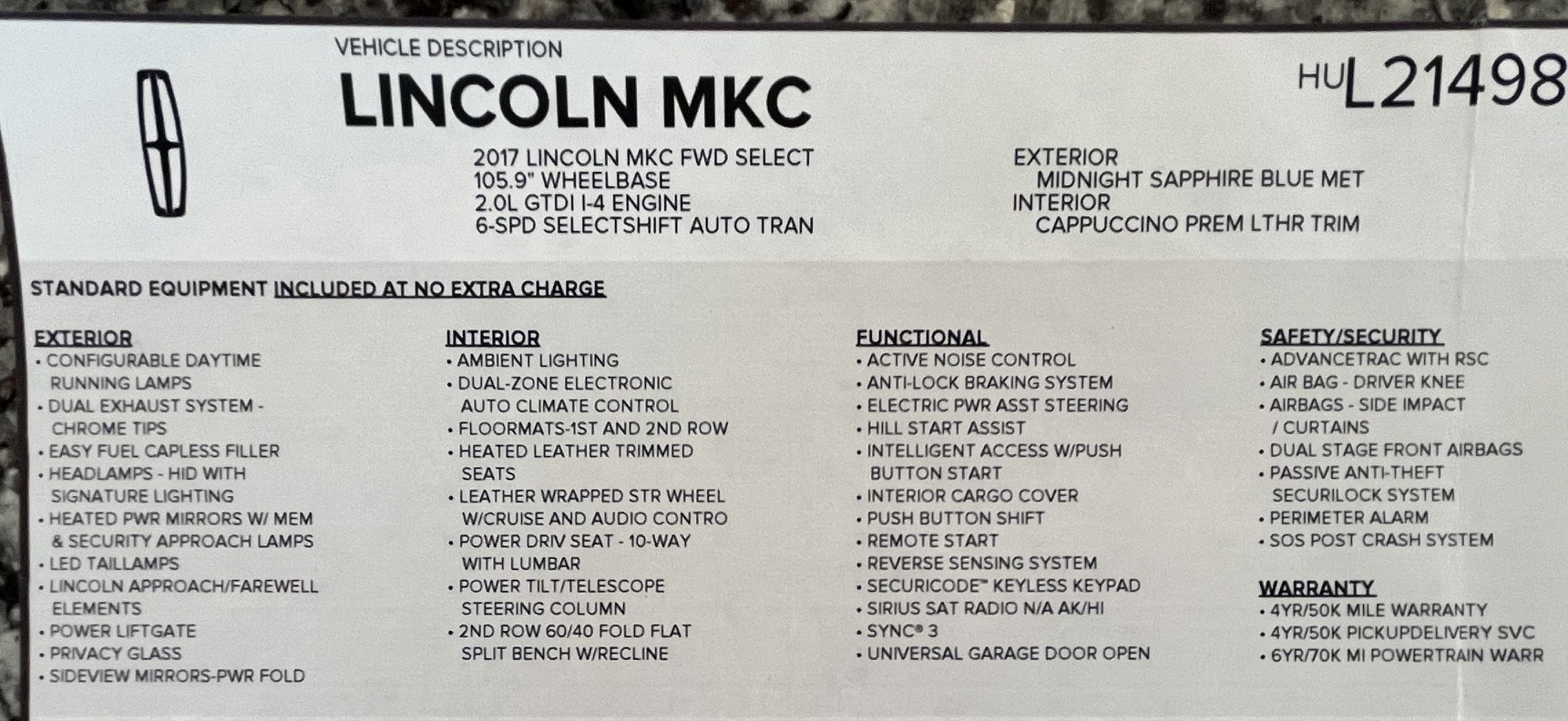 Used 2017 Lincoln MKC Select FWD image 30