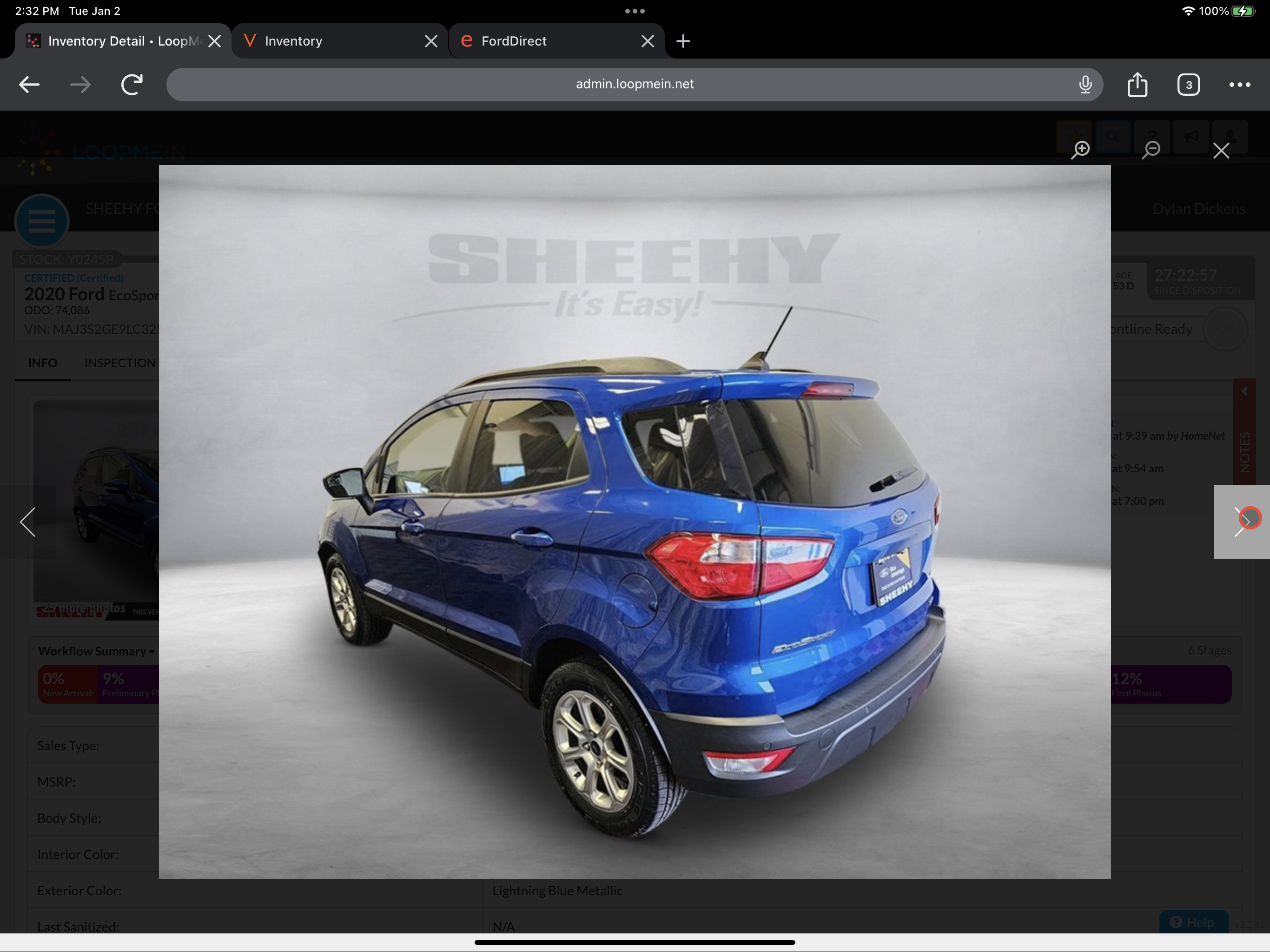 Used 2020 Ford EcoSport SE FWD image 8