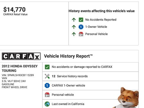 Used 2012 Honda Odyssey Touring Elite image 17