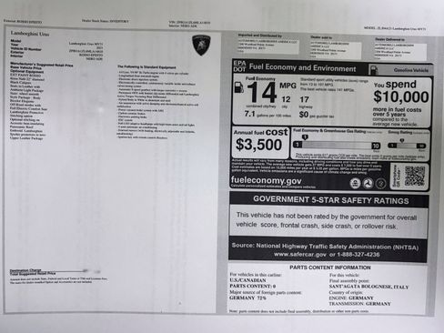 Used 2021 Lamborghini Urus Sport Utility 4D image 9