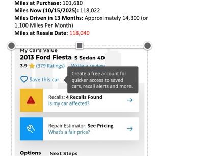 Used 2013 Ford Fiesta S