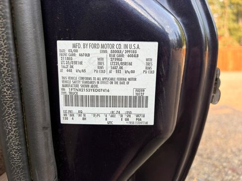 Used 2000 Ford F250 4x4 SuperCab Super Duty image 9