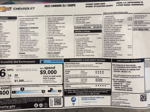 Used 2023 Chevrolet Camaro ZL1 image 18