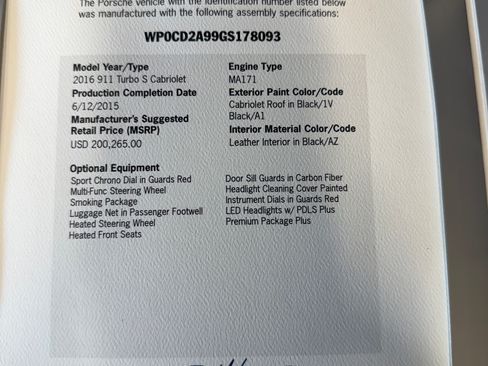 Used 2016 Porsche 911 Turbo S image 2