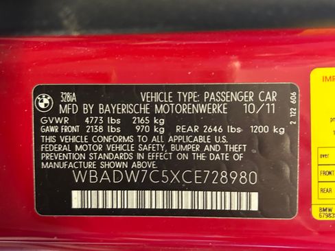 Used 2012 BMW 328i Convertible image 10