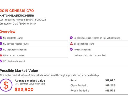 Used 2019 Genesis G70 2.0T Advanced w/ Sport Package image 17