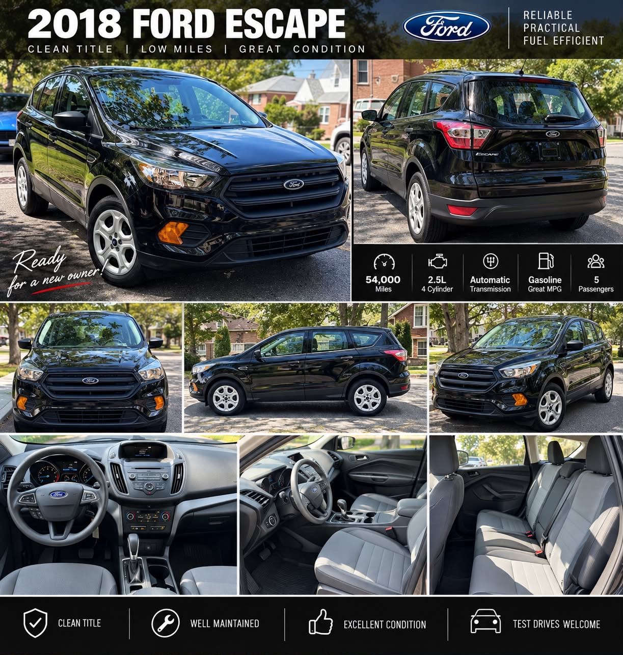 Used 2018 Ford Escape S FWD image 1
