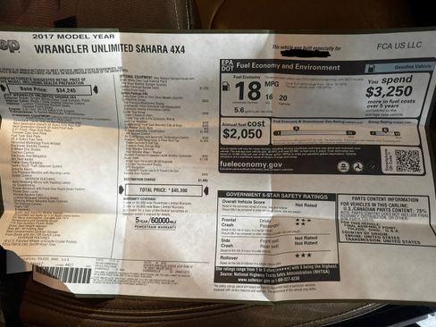 Used 2017 Jeep Wrangler Unlimited Sahara w/ Connectivity Group image 13