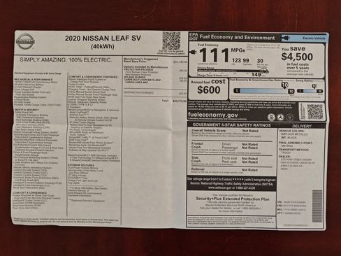 Used 2020 Nissan Leaf SV w/ Protection Package image 4