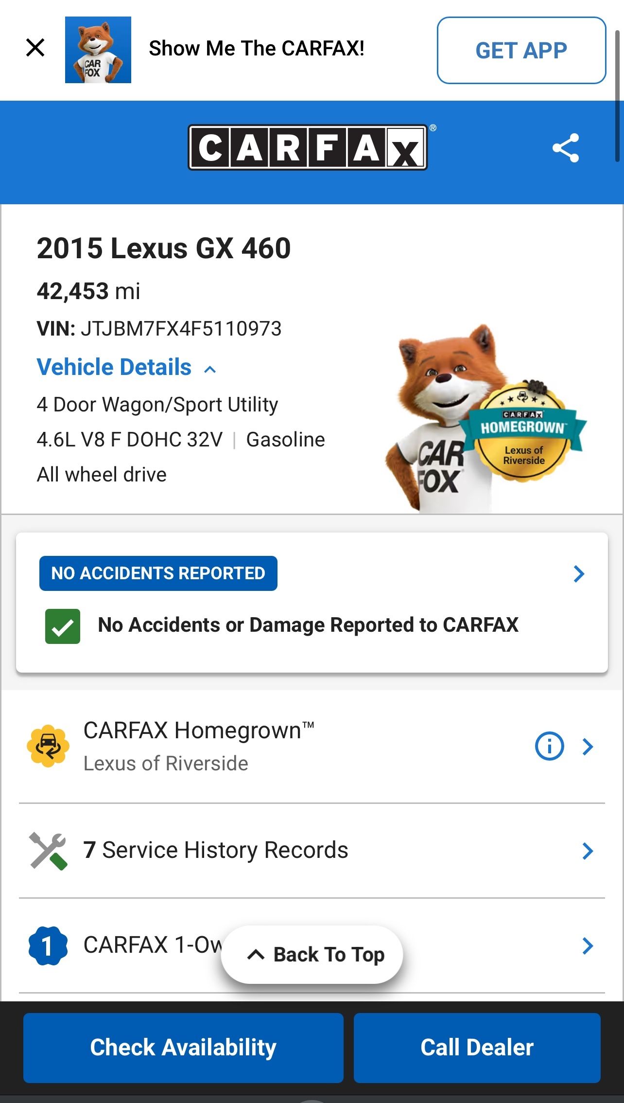 Used 2015 Lexus GX 460 AWD/4WD image 2