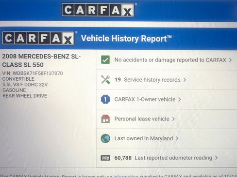 Used 2008 Mercedes-Benz SL 550 image 1