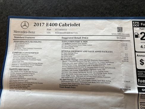 Used 2017 Mercedes-Benz E 400 Cabriolet image 31