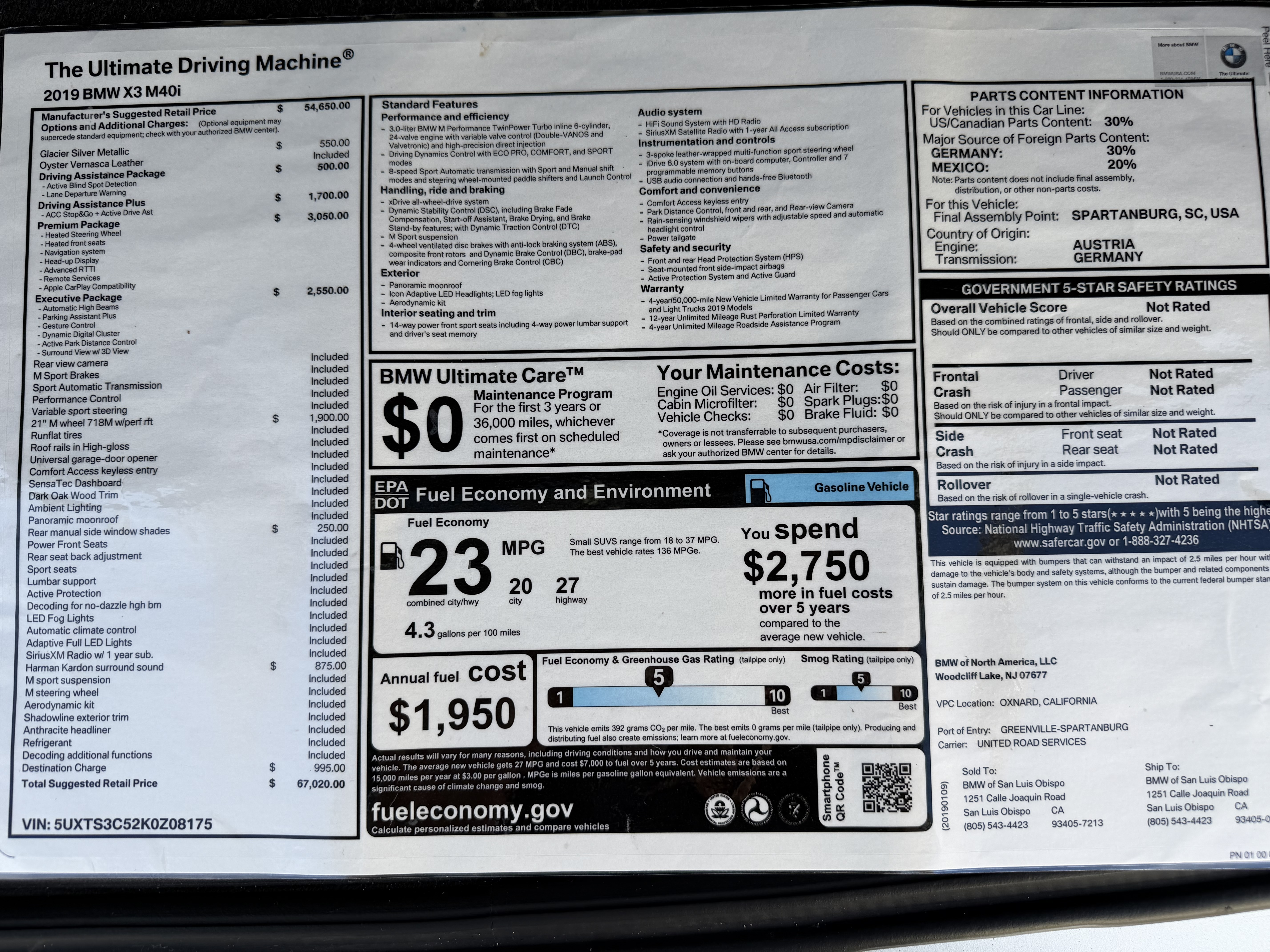 Used 2019 BMW X3 M40i w/ Premium Package AWD/4WD image 15