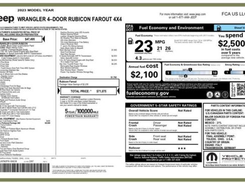 Used 2023 Jeep Wrangler Unlimited Rubicon image 10