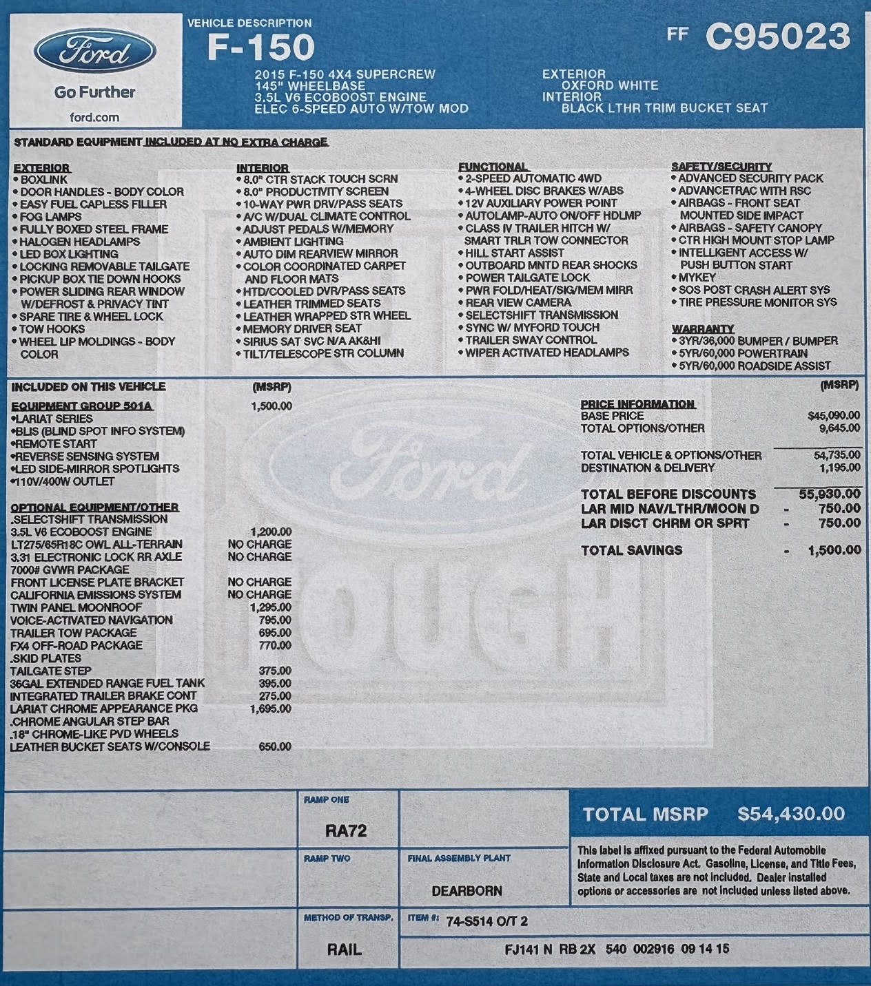 Used 2015 Ford F150 Lariat AWD/4WD image 25