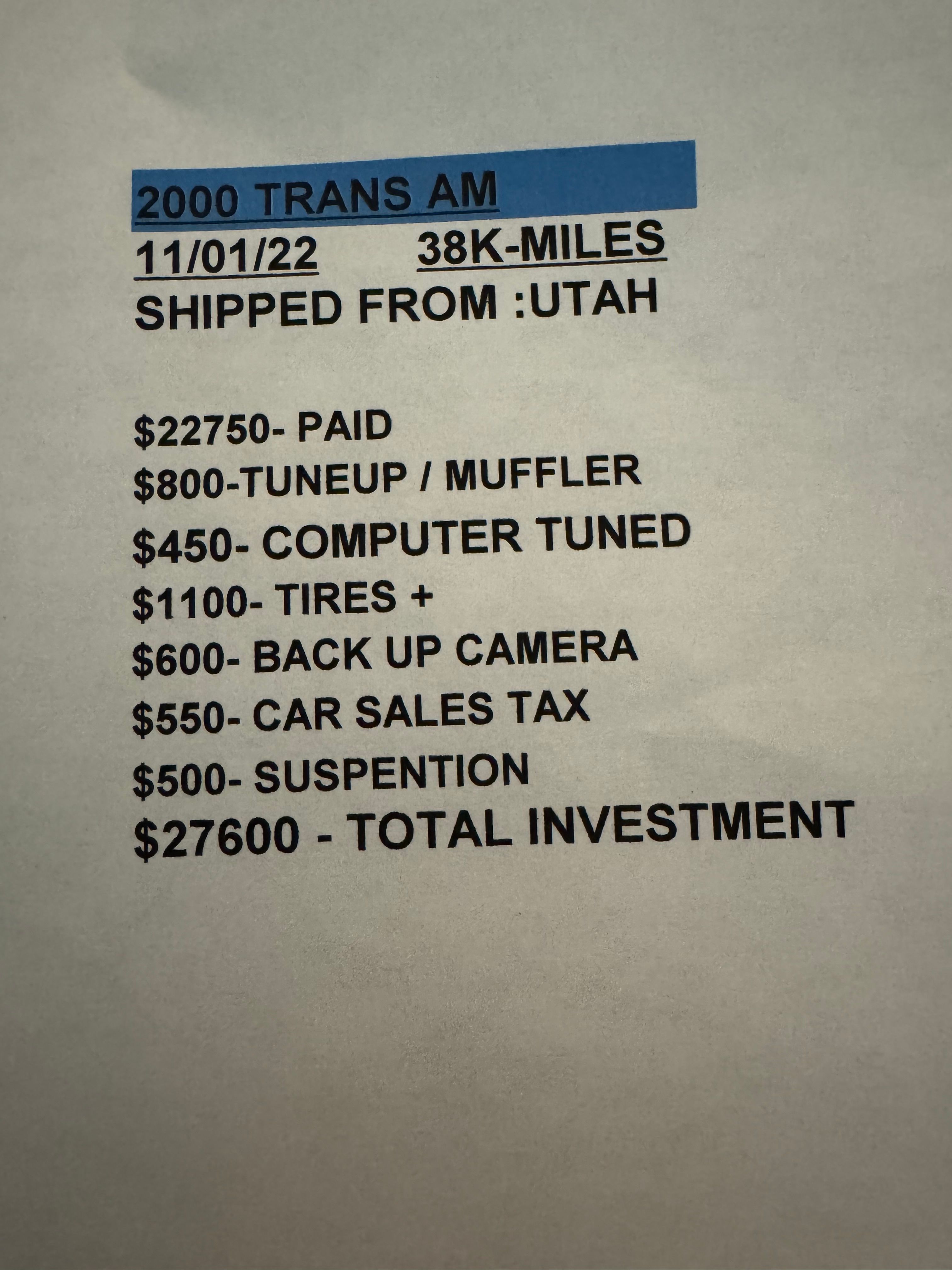 Used 2000 Pontiac Firebird Formula RWD image 5