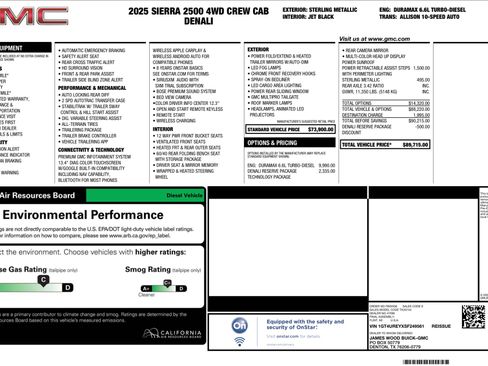 Used 2025 GMC Sierra 2500 Denali w/ Denali Reserve Package AWD/4WD image 15