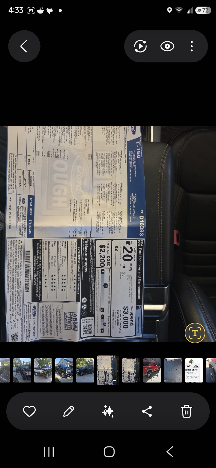 Used 2023 Ford F150 Platinum w/ Equipment Group 701A High AWD/4WD image 10