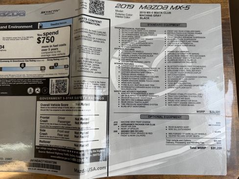 Used 2019 MAZDA MX-5 Miata Club w/ Brembo/BBS Recaro Package image 26