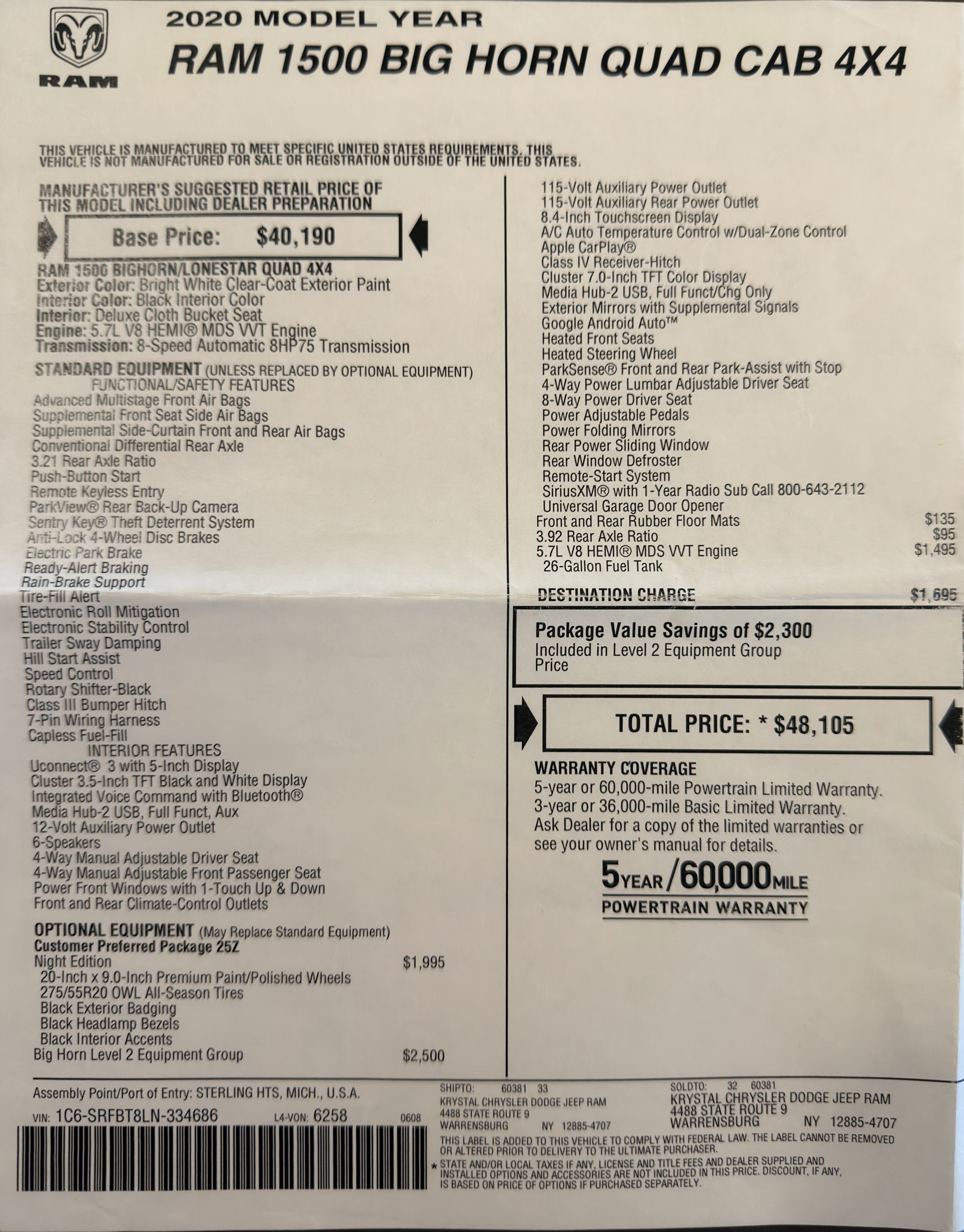 Used 2020 RAM 1500 Big Horn AWD/4WD image 25
