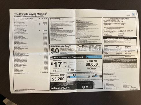 Used 2023 BMW M8 Competition w/ M Carbon Exterior Package image 26