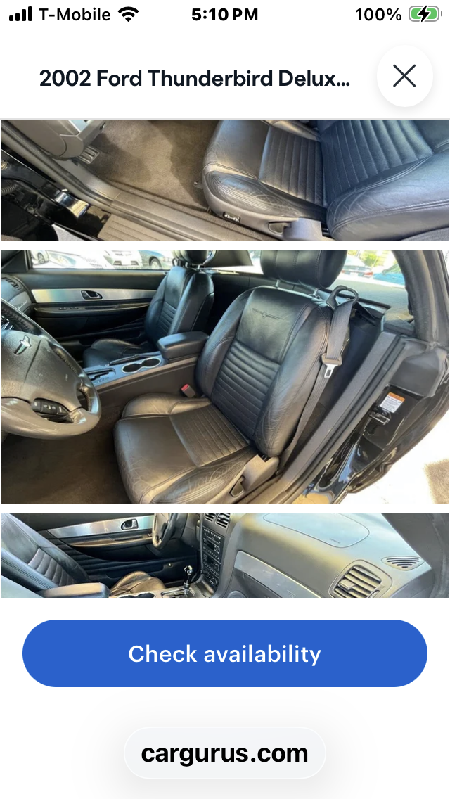 Used 2002 Ford Thunderbird RWD image 6