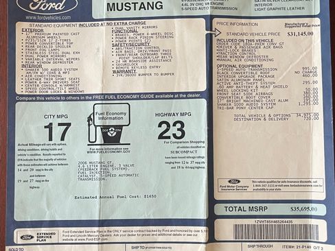 Used 2006 Ford Mustang GT Premium image 17