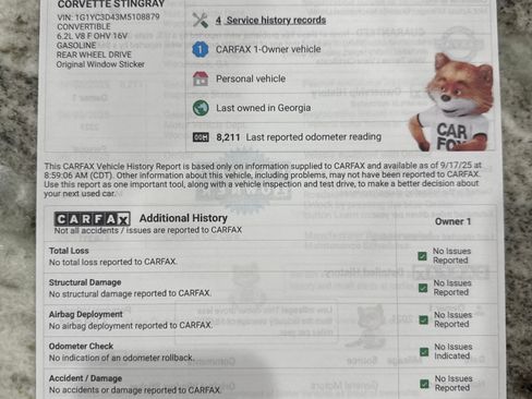 Used 2021 Chevrolet Corvette Stingray Premium Conv w/ Z51 Performance Package image 22