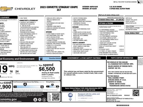 Used 2023 Chevrolet Corvette Stingray Preferred Cpe w/ Z51 Performance Package RWD image 20