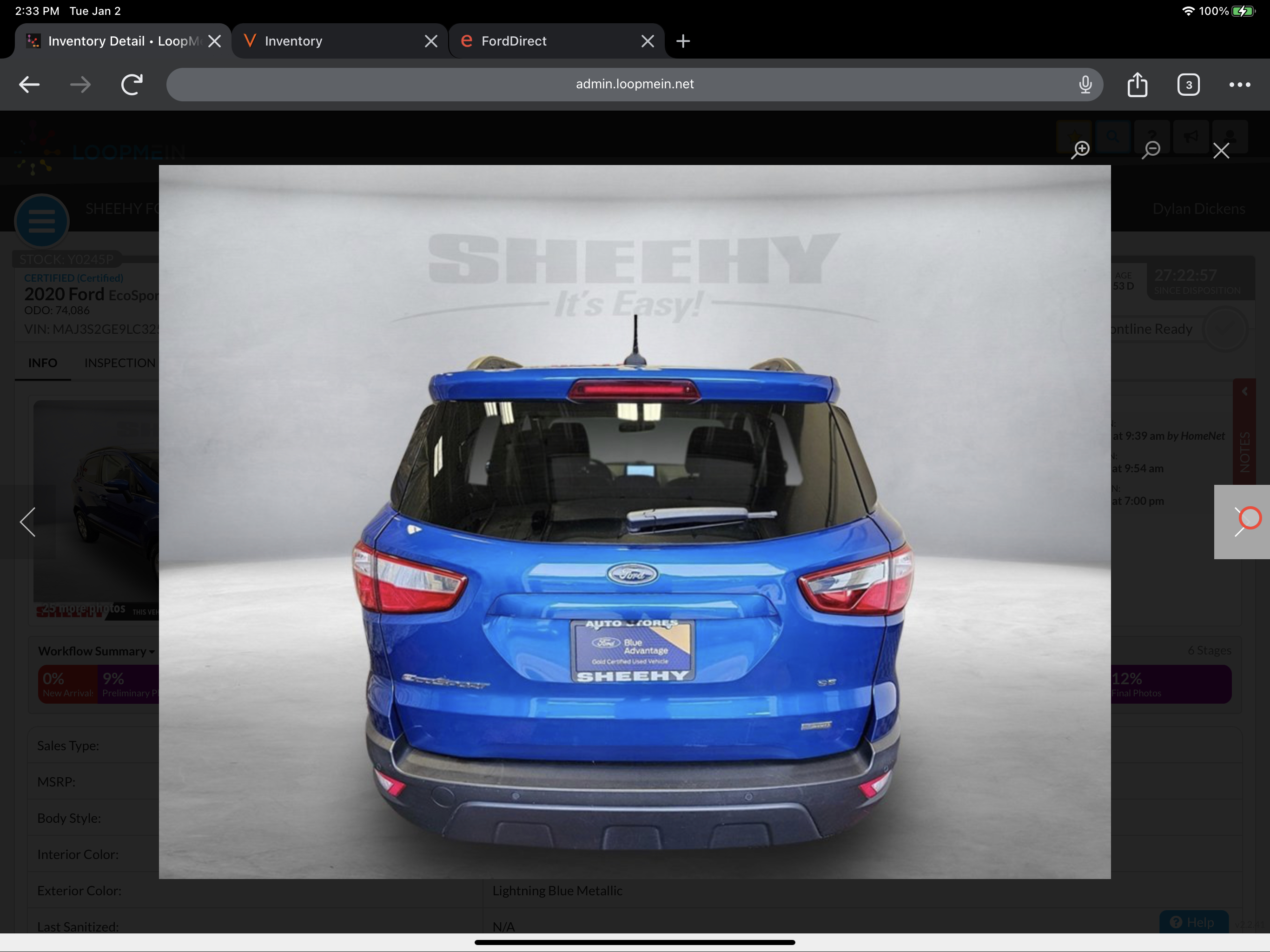 Used 2020 Ford EcoSport SE FWD image 9