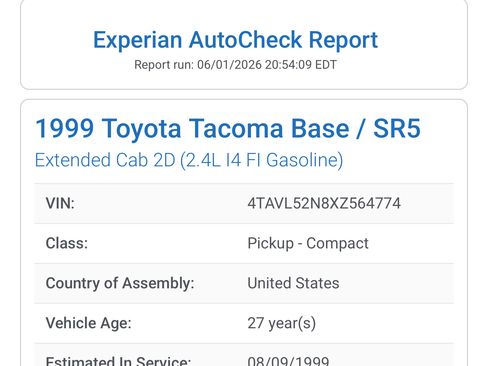 Used 1999 Toyota Tacoma 2WD Xtracab image 12