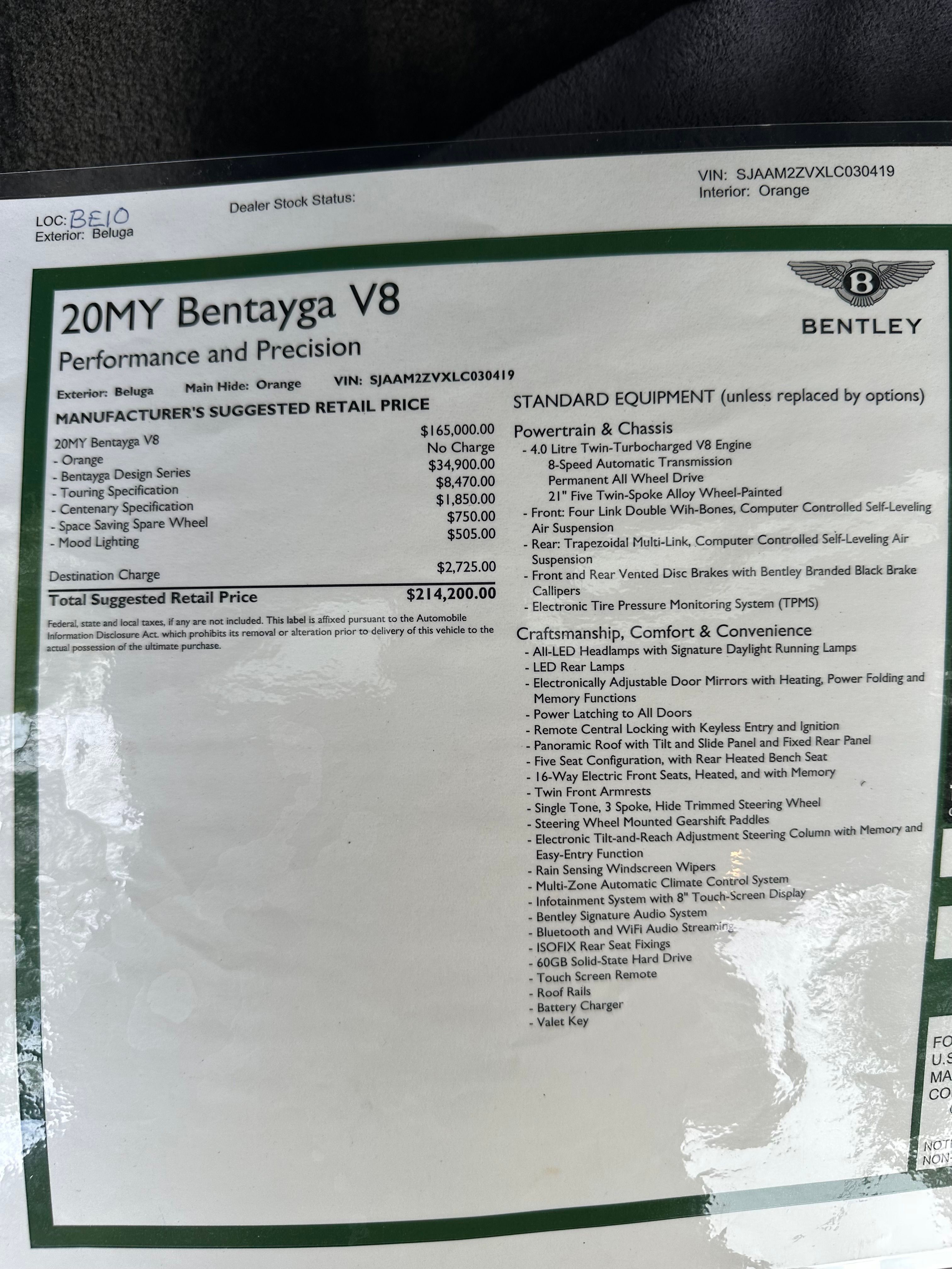 Used 2020 Bentley Bentayga AWD/4WD image 19