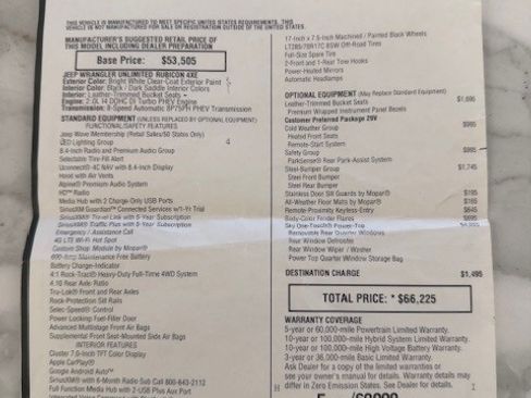 Used 2021 Jeep Wrangler Unlimited Rubicon 4xe w/ Steel Bumper Group image 15