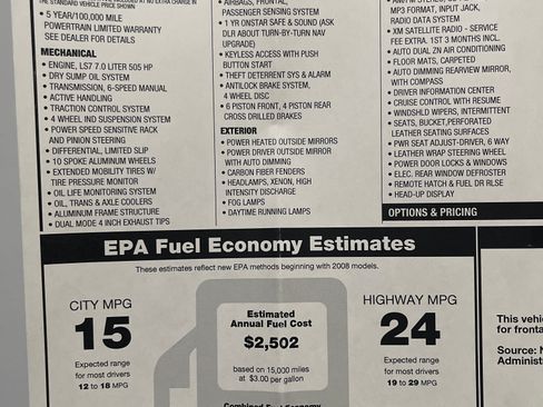 Used 2008 Chevrolet Corvette Z06 w/ Preferred Equipment Group image 5