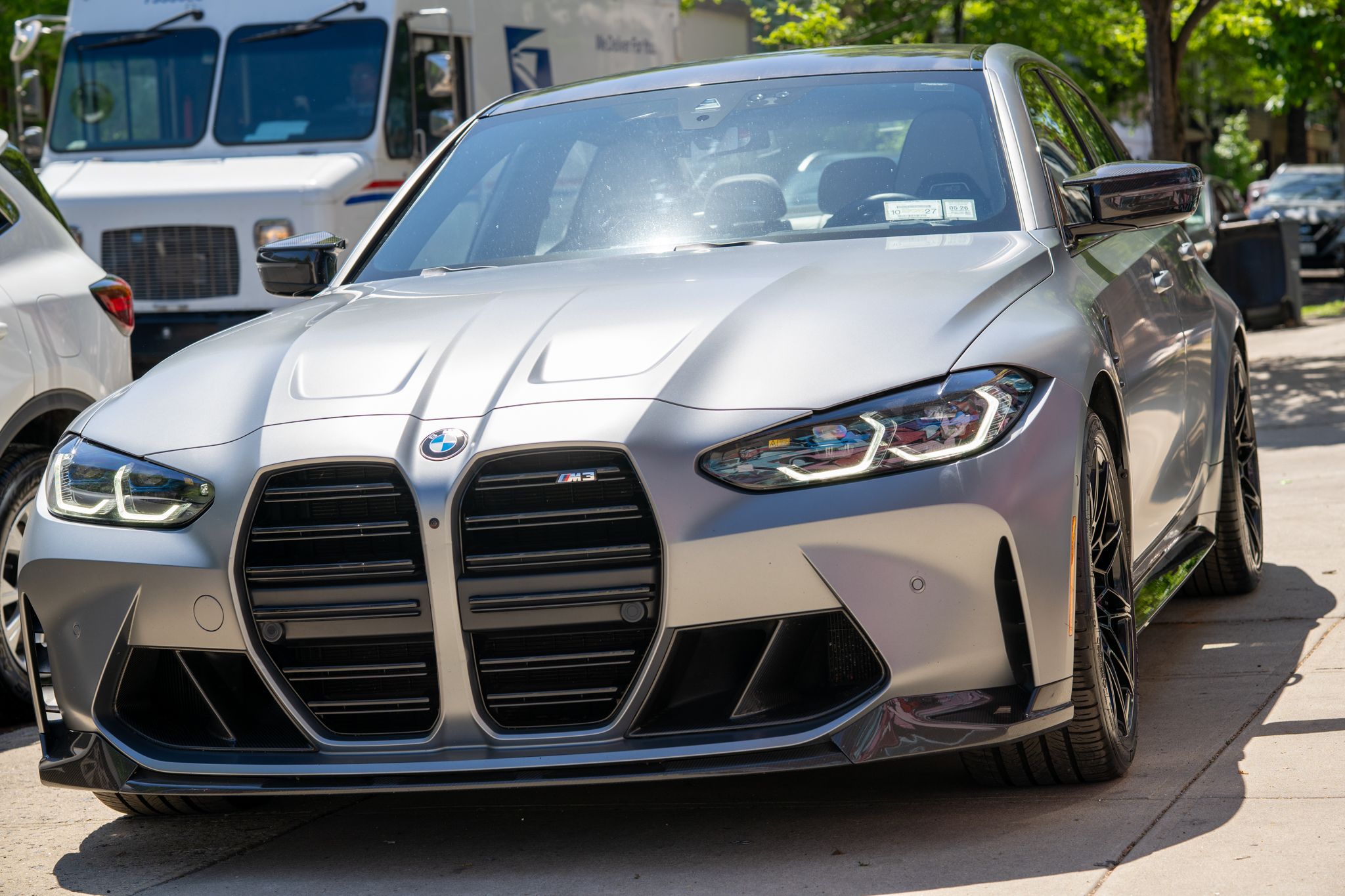 Used 2023 BMW M3 w/ M Carbon Exterior Package RWD image 1