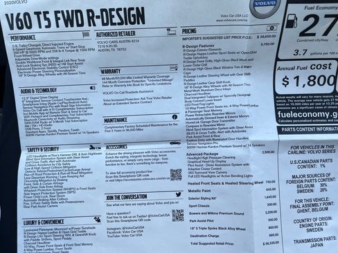 Used 2020 Volvo V60 T6 R-Design image 7