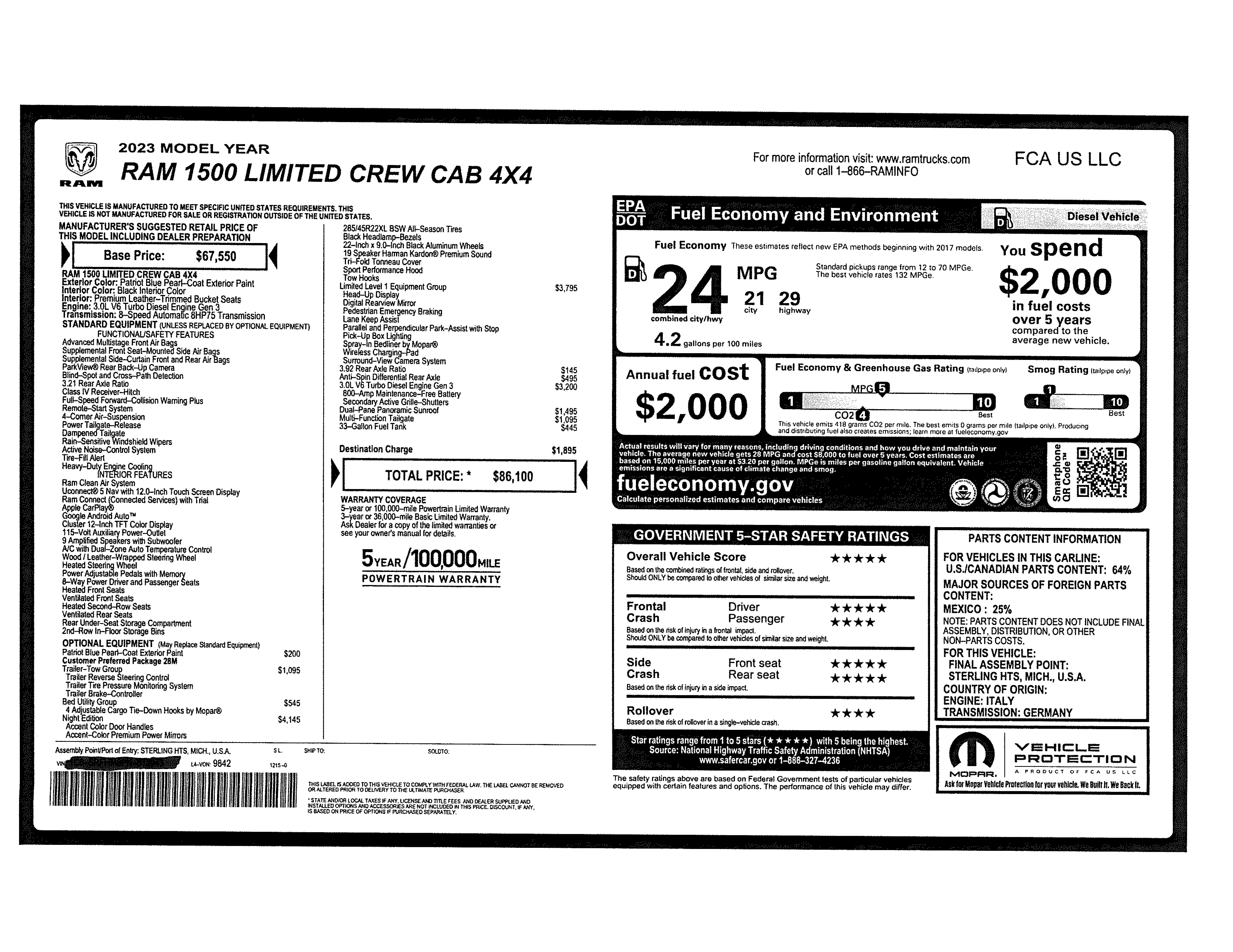 Used 2023 RAM 1500 Limited AWD/4WD image 24