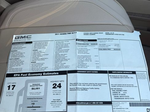 Used 2011 GMC Acadia SLT w/ LPO, 'HIT The Road' Package image 22