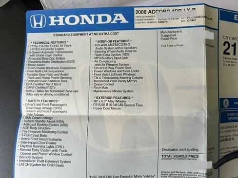 Used 2008 Honda Accord LX-P image 17