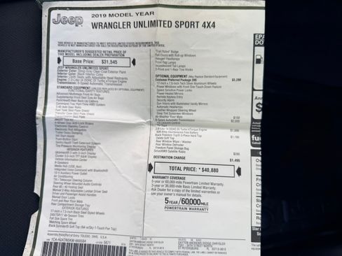 Used 2019 Jeep Wrangler Unlimited Sport S image 14