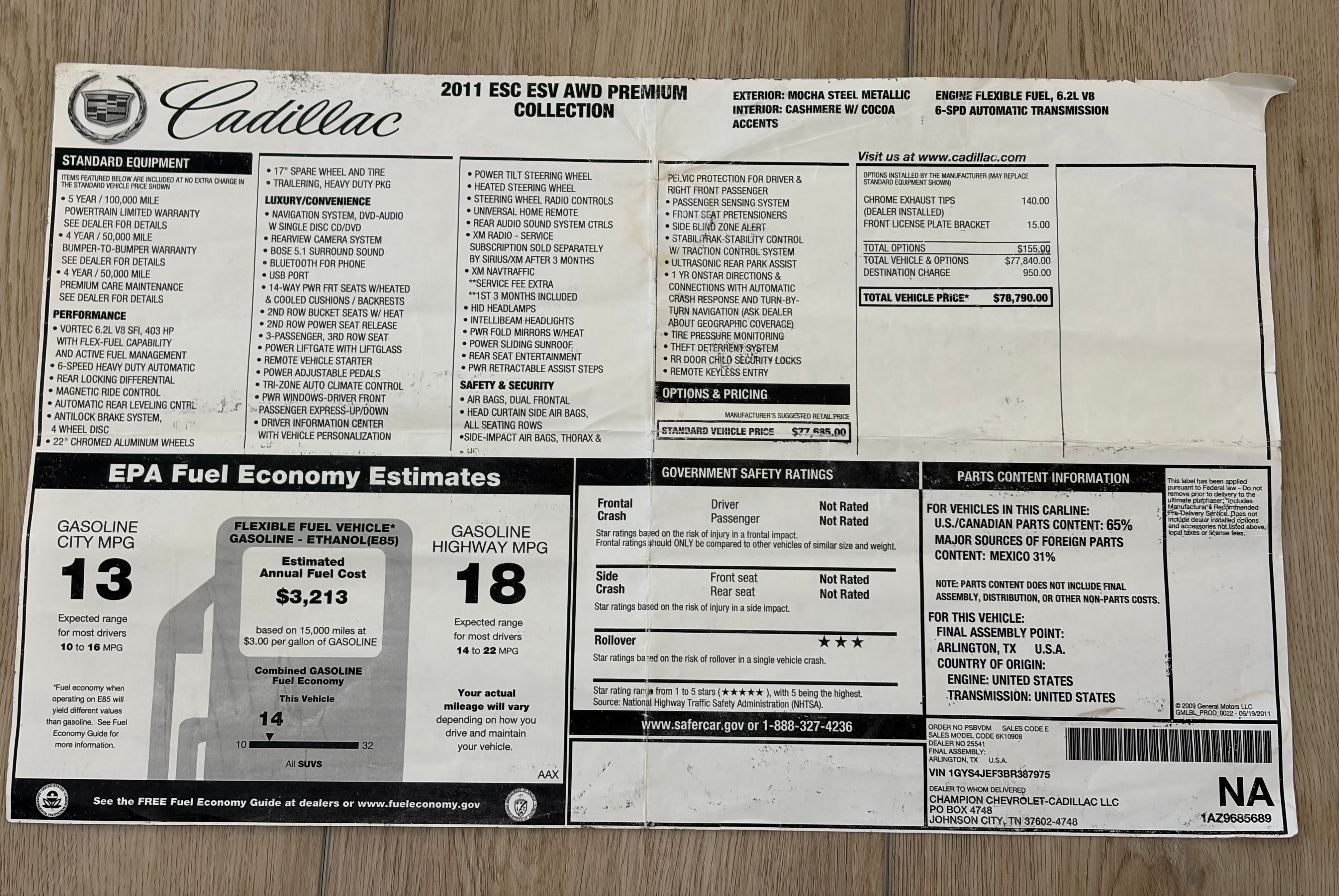 Used 2011 Cadillac Escalade ESV Premium AWD/4WD image 31