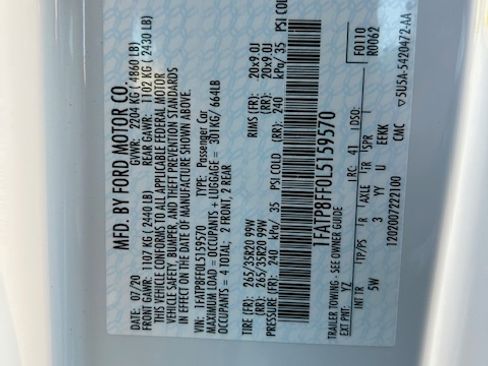 Used 2020 Ford Mustang GT Premium w/ Equipment Group 401A image 9