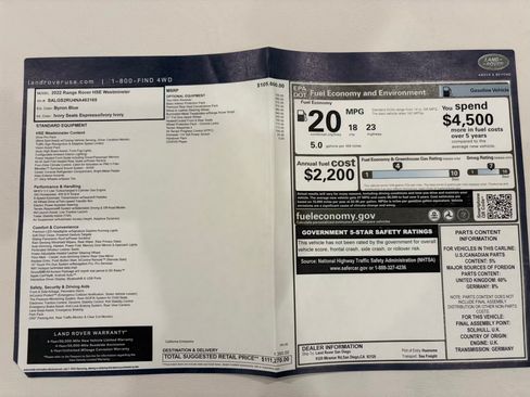 Used 2022 Land Rover Range Rover Westminster Edition image 14